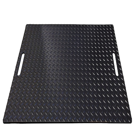 Rhino Mats Black Fusebox Safety Mat, 1/4" Thick, Diamond, Rubber FBS-3636-436